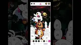 countdown to Halloween Dark Scary 5 night's at Freddy's Speedpaint by numbers NOT FOR KIDS