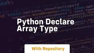 python declare array type