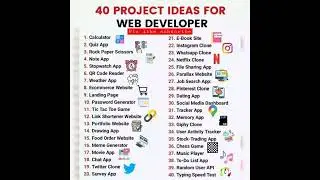 Projects for Web Developer | 