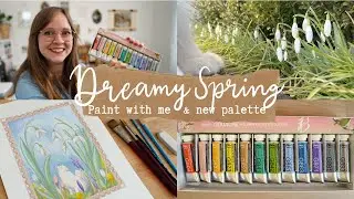 Spring Gouache Holbein Irodori ❄🌸✨ Swatching, Review & Painting