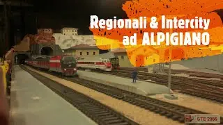Treni Regionali e Intercity nel plastico ferroviario FS Alpigiano H0 - FS italian model railroad.