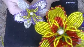 Лилейник из бисера.   Мастер - класс.