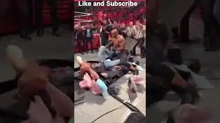 Bobby Lashley Spine Busters Brock Lesnar Through A Table!!