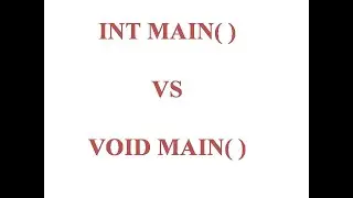 Difference between int main() and void main() 