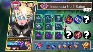 TOP 1 SABER ONE SHOT BUILD AND EMBLEM SABER TERSAKIT 2023 HACK DAMAGE | MOBILE LEGENDS