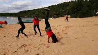 Messing about on the beach by the Loch