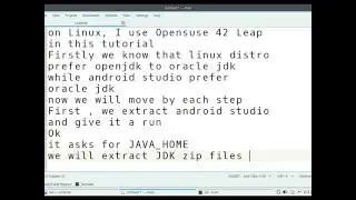 Install Android studio on linux opensuse with Oracle JDK