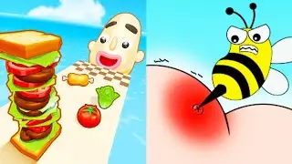 Help Me Tricky Puzzle vs Sandwich Runner / All Levels ASMR Gameplay...