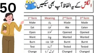 3 Form of Verbs with Urdu Meanings#english #speak #vocabulary