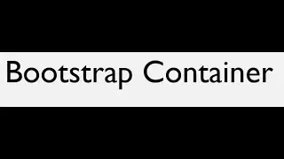 Bootstrap container Class