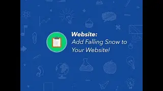 How to Add Falling Snow to Your Website!