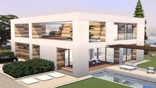 MINIMALISTIC MODERN MANSION (Sims 4 Dream Home Decorator) | [No CC] Sims 4 Speed Build