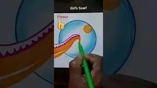 Girl's Scarf drawing #shorts #viral #girldrawing #scarf