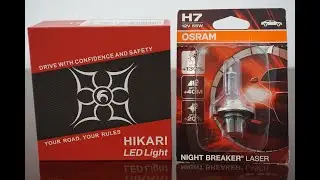 HIKARI CORE-12 LED vs OSRAM Night Breaker LASER