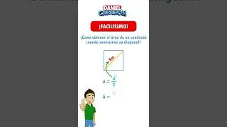 ¡Como obtener el área de un cuadrado cuando conocemos su diagonal!