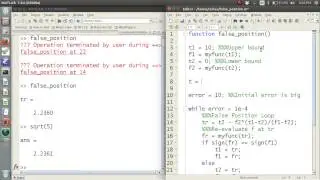 MATLAB Help - False Position Method