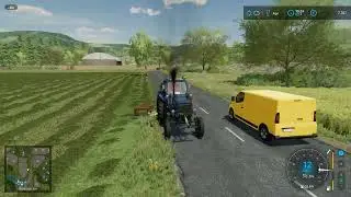 Farming Simulator 22 Mtz tracktor cutting grass Knieskoppsheim map