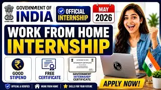 🔴Online Internship 2026 | Government of india internship Out | Stipend + Certificate 🔥