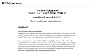 The First Paper (EVER) about ELECTRO-TESLA-MECHANICS!