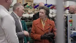 Royal visit to specialist yarn manufacturer Laxtons in Baildon