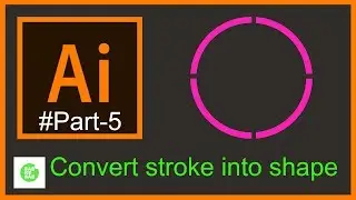 Illustrator Tutorial: How to Convert Stroke into Shape in Illustrator in Hindi