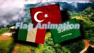 Stock footage of my flag animation Jammu & Kashmir, Laos, and Cambodia