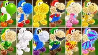 Yoshi's Woolly World - All Costumes & Amiibo Outfits