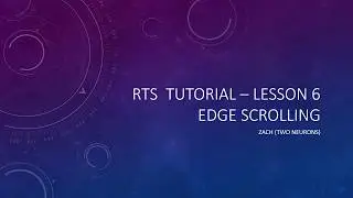 1.6 RTS Camera Edge Scroll  [UE4 - RTS Tutorial]