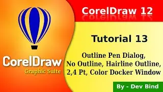 🙋‍ CorelDraw video 13 🚶🏃 complete use outline tool || in hindi || by dev bind || tech dev