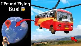 😰 I Found Strange Flying Bus Sculpture in Real Life on Google Earth and Maps! 