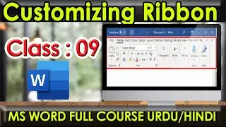 Ms Word - Customizing Ribbon | Urdu-Hindi | Tutorial