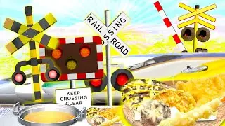 【animation】Railroad Crossing and friends making Tempura.