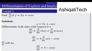 differention of explicit and implicit function|maxima and manima |  lec 11in urdu hindi