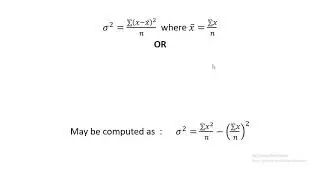 Variance || Standard deviation || Ungroup data
