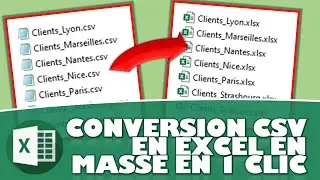 COMMENT CONVERTIR DES CSV EN FICHIER EXCEL EN MASSE (TOUS LES FICHIERS D’UN REPERTOIRE) AVEC VBA