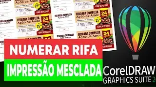 COMO NUMERAR RIFA NO CORELDRAW | Impressão Mesclada