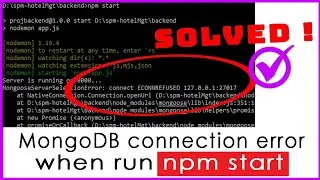 Mongodb connection refused 127.0.0.1:27017 error solved |  mongoose connect error running npm start