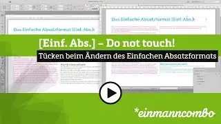 InDesign: Warum Ihr das Einfache Absatzformat [Einf. Abs.] nicht anpassen solltet