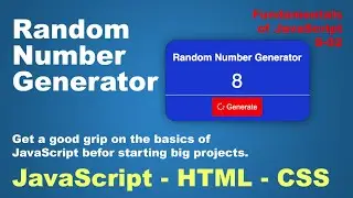 Random Number Generator in JavaScript HTML and CSS