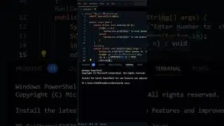 Java Program to check numbers odd or even. #java #programming #tutorial #coding #developer #shorts