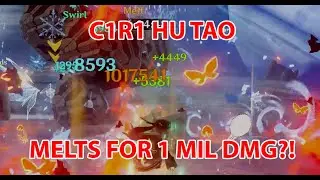 My C1 R1 Hu Tao Finally Able to Deal 1mil Damage!!