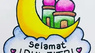 Menggambar Idul Fitri- Poster Selamat Idul Fitri #shorts