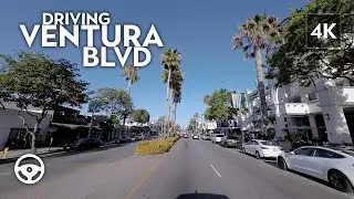 🚙 Driving Ventura Blvd | Tarzana to Universal City | Los Angeles Driving Tour [4K]