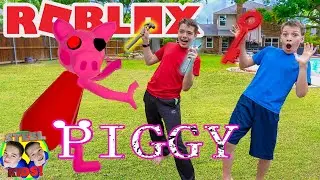 Piggy Trouble! Roblox Piggy Followed Us Out of The Game! Steel Kids