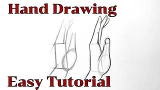 How to draw hand/hands easy for beginners Hand drawing easy step by step tutorial with pencil.
