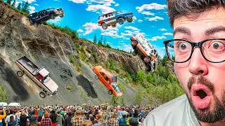 ACCIDENTES TIRANDO COCHES REALES POR UN BARRANCO 😱
