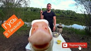 Вкуснейший Гусь в тандыре ЦЕЛИКОМ / Свежий сметанный соус / Овощи в ТАНДЫРЕ / 