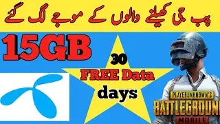 PUBG package telenor new update 15GB 30 days 