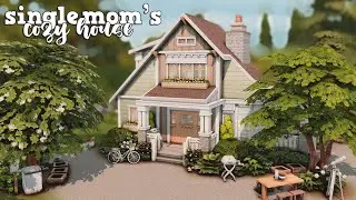 single mom's cozy house 💕 | the sims 4 speed build | no cc