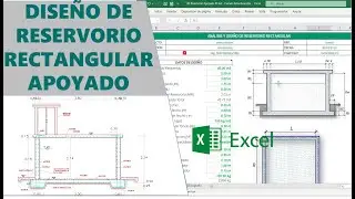 Diseño de Reservorio Rectangular Apoyado - ACI (plantilla excel profesional)